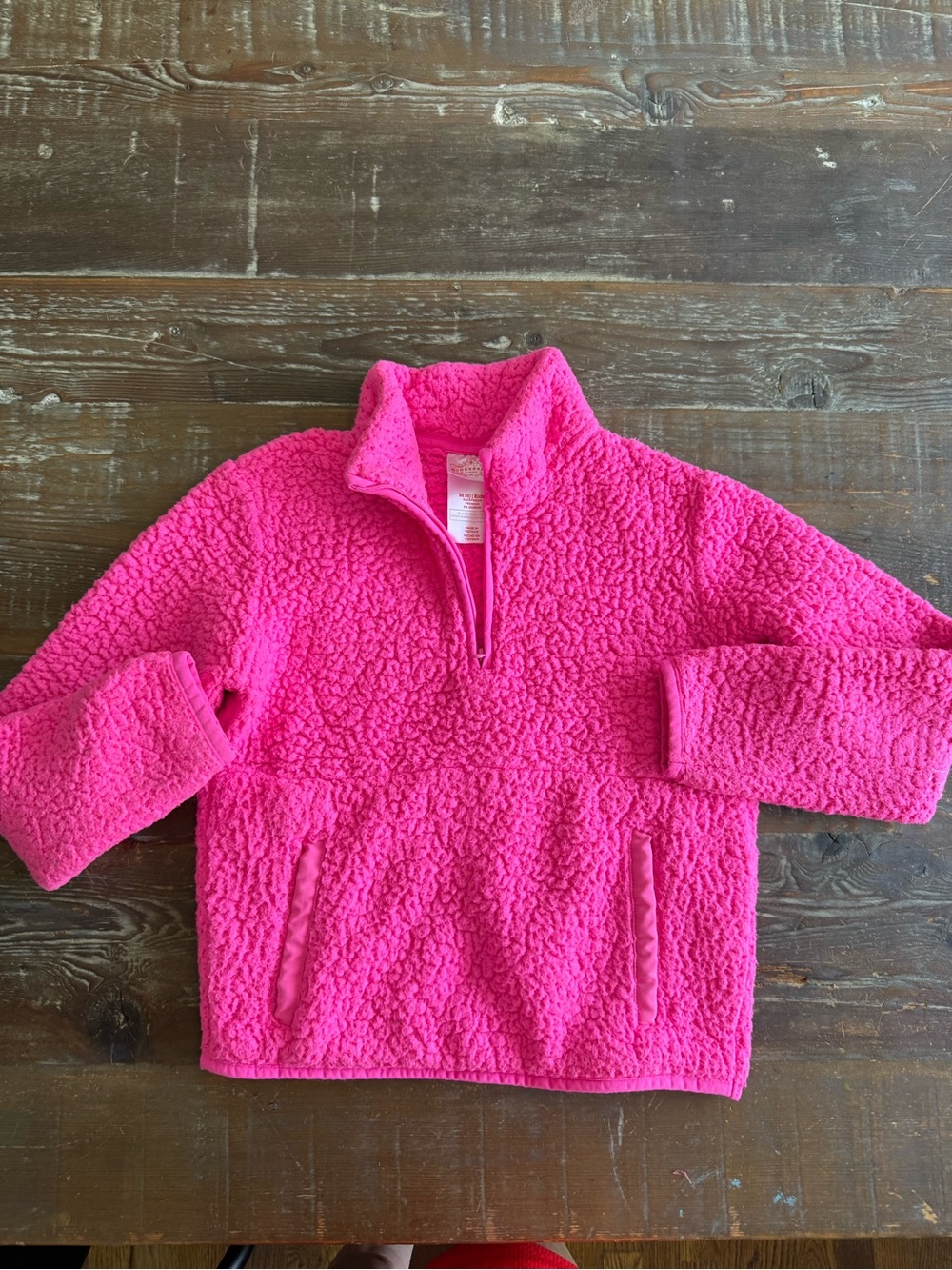 Wondershop Bright Pink Sherpa Half-Zip Pullover